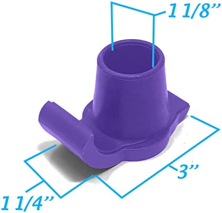 Top Glides DuraSki Extra Durable Walker Glide Skis for 1 1/8 Inch Tubes (Purple)